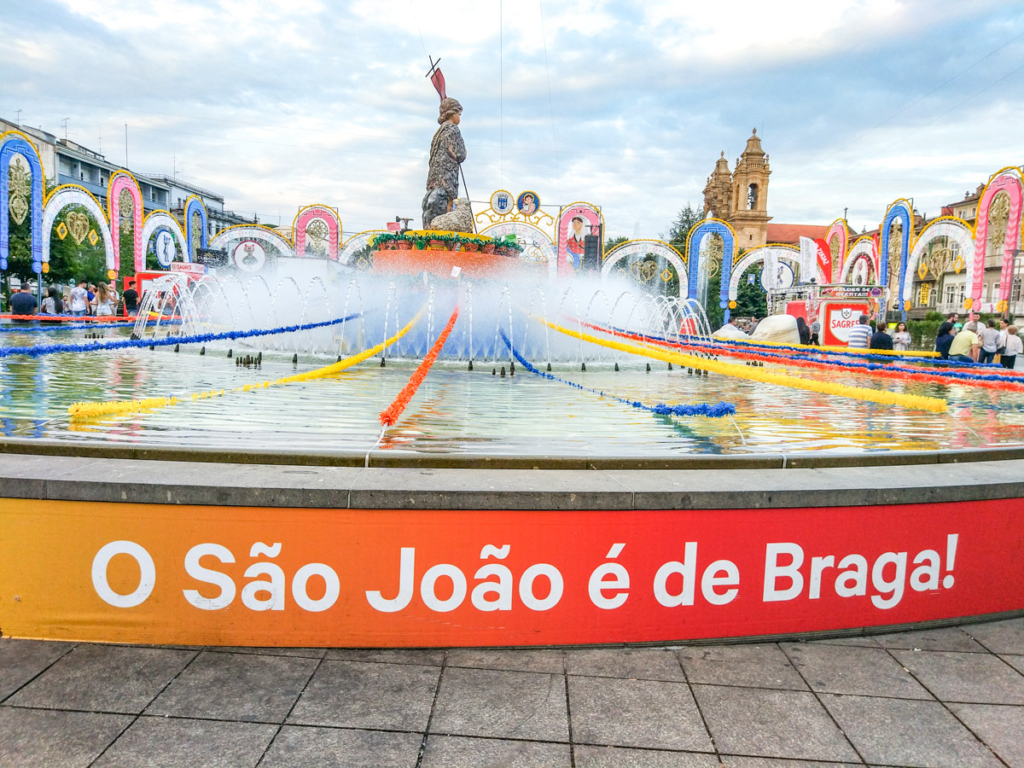 Decorações do São João de Braga na Avenida Central
