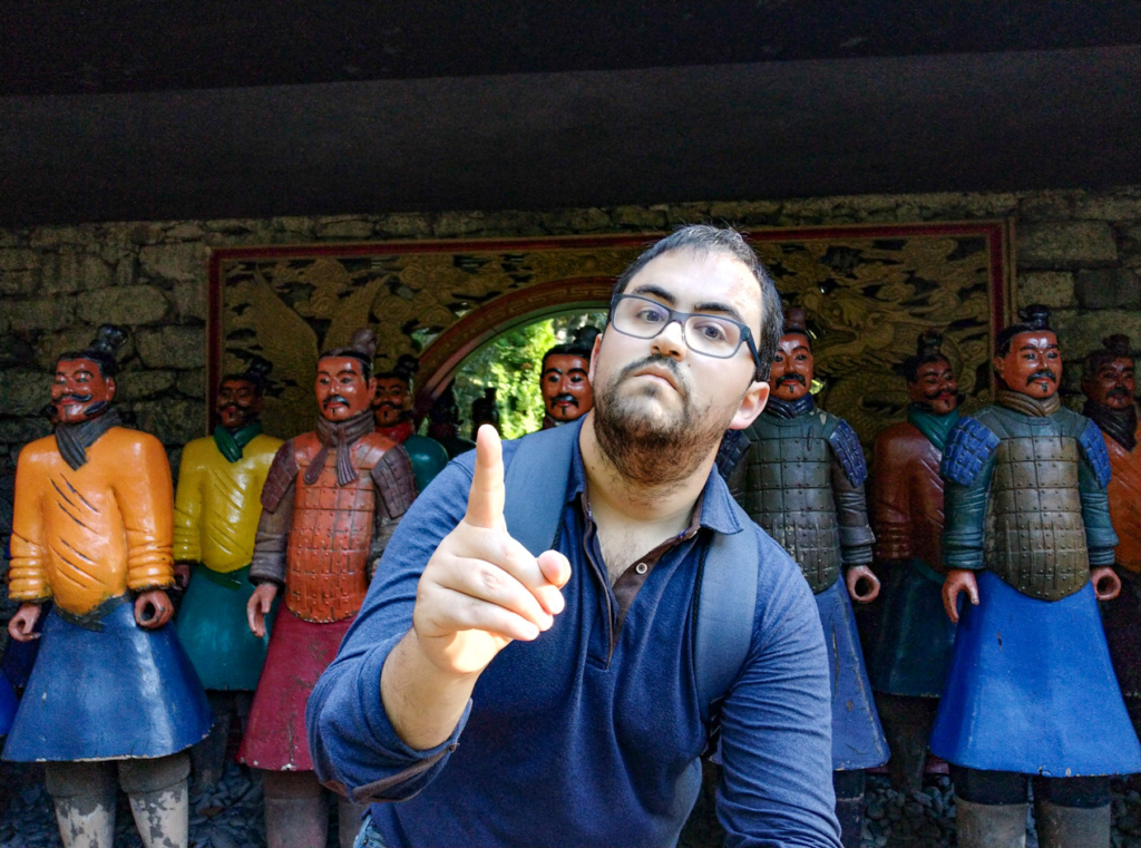 Japanese Statues and me - Monte Palace Madeira in Funchal
