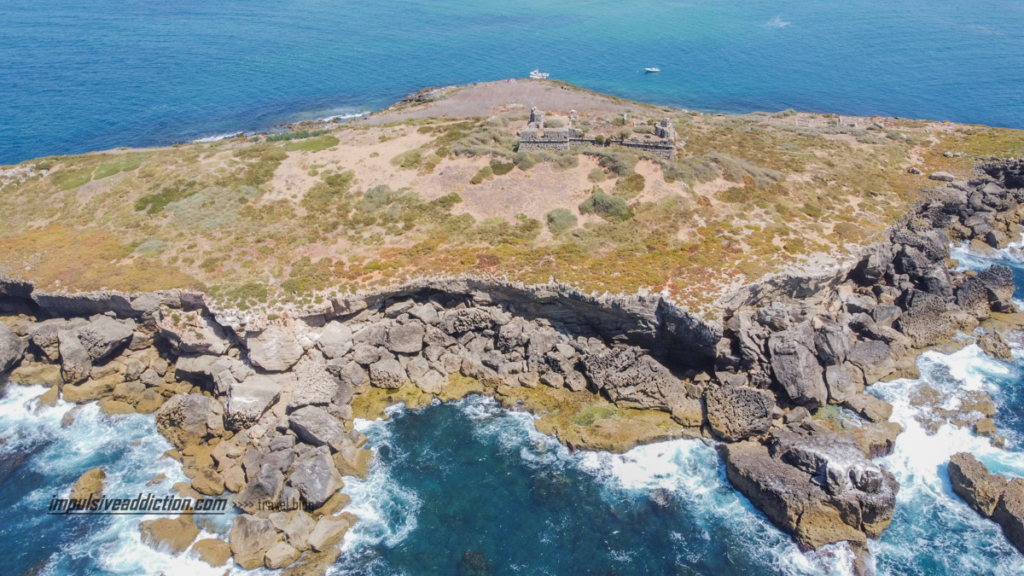 Forte de Santo Alberto no topo da Ilha do Pessegueiro