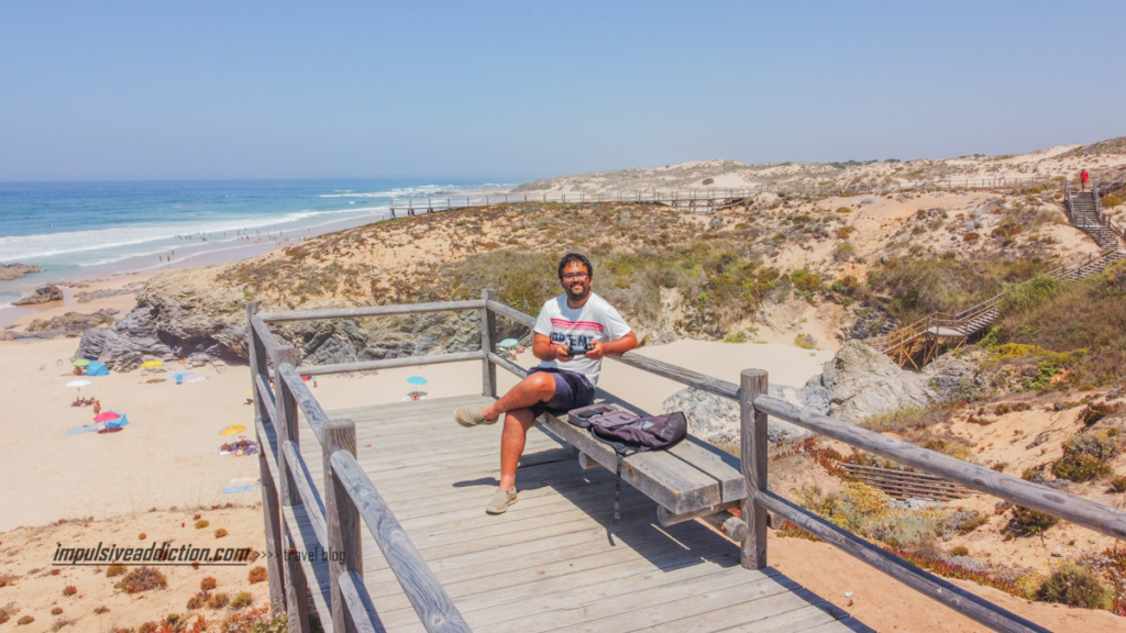 Me visiting Malhão beach