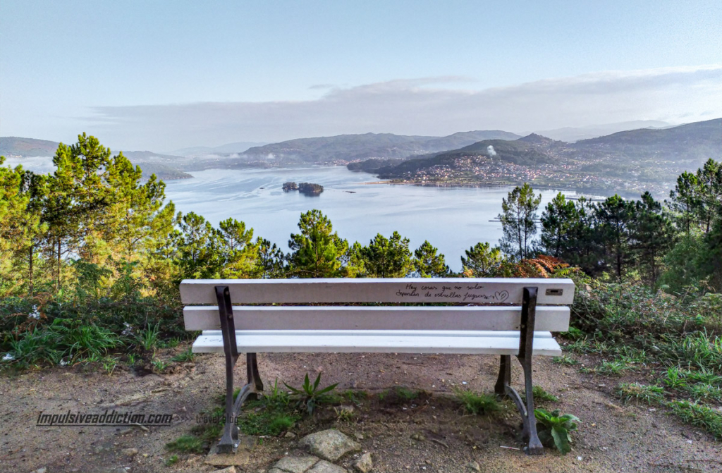 banco de redondela para vista da ilha de são simão