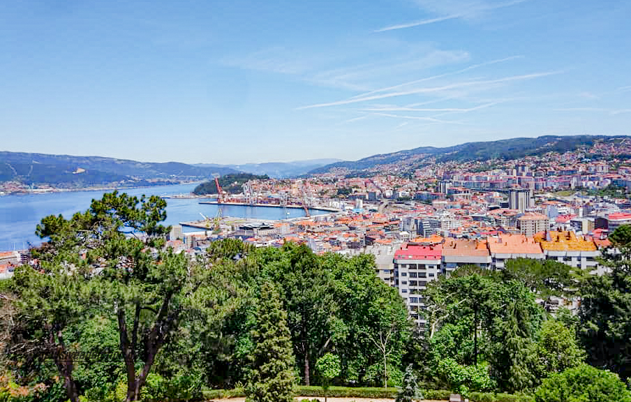 City of Vigo and Estuary viewed from the castle