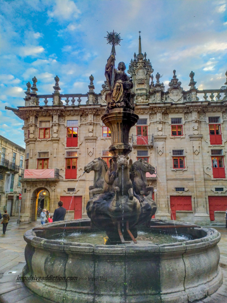One of the main squares of Santiago de Compostela