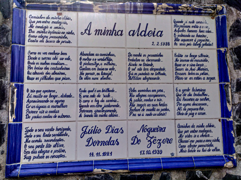 Poema que encontrei junto à zona ribeirinha de Dornelas do Zêzere