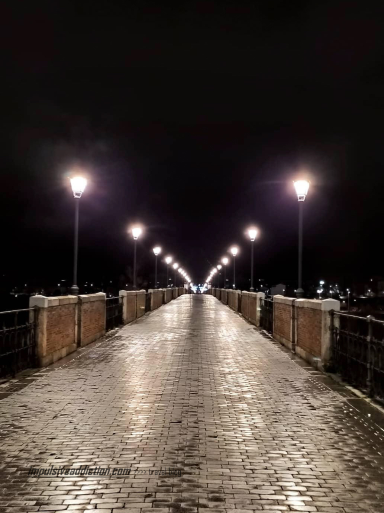 Ponte das Palmas à noite, Badajoz
