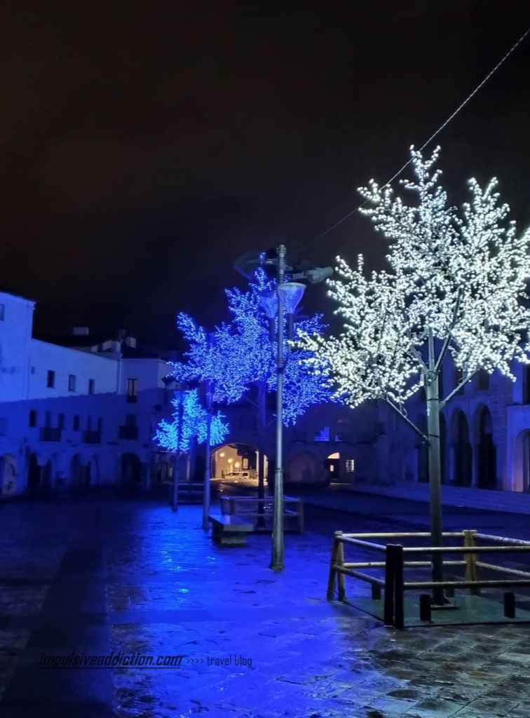 Decorações de natal na Praça Alta em Badajoz