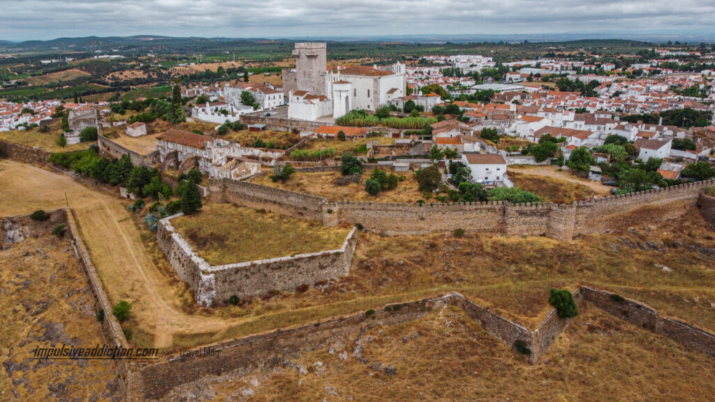 Aerial image of Estremoz Fortress