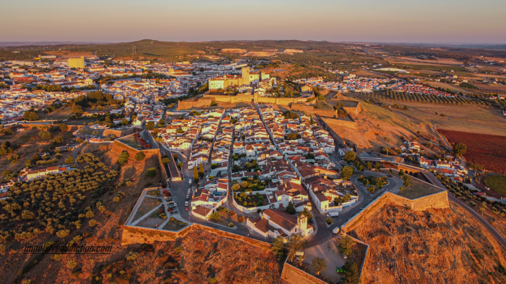 Fortress of Estremoz at sunset