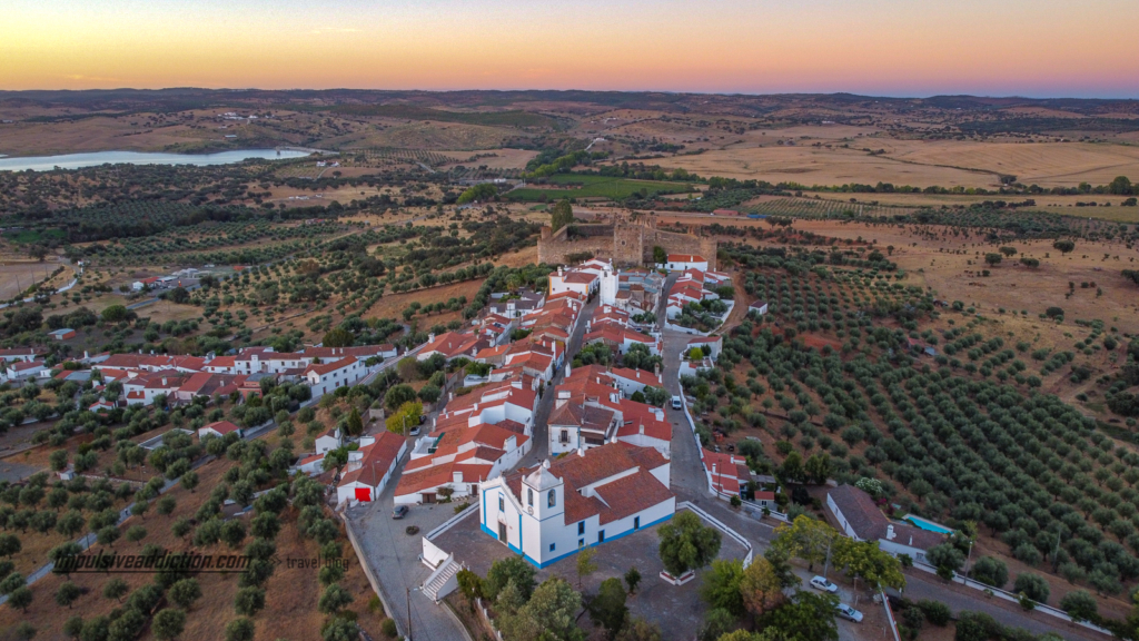 Vila e Castelo de Terena ao Pôr do Sol