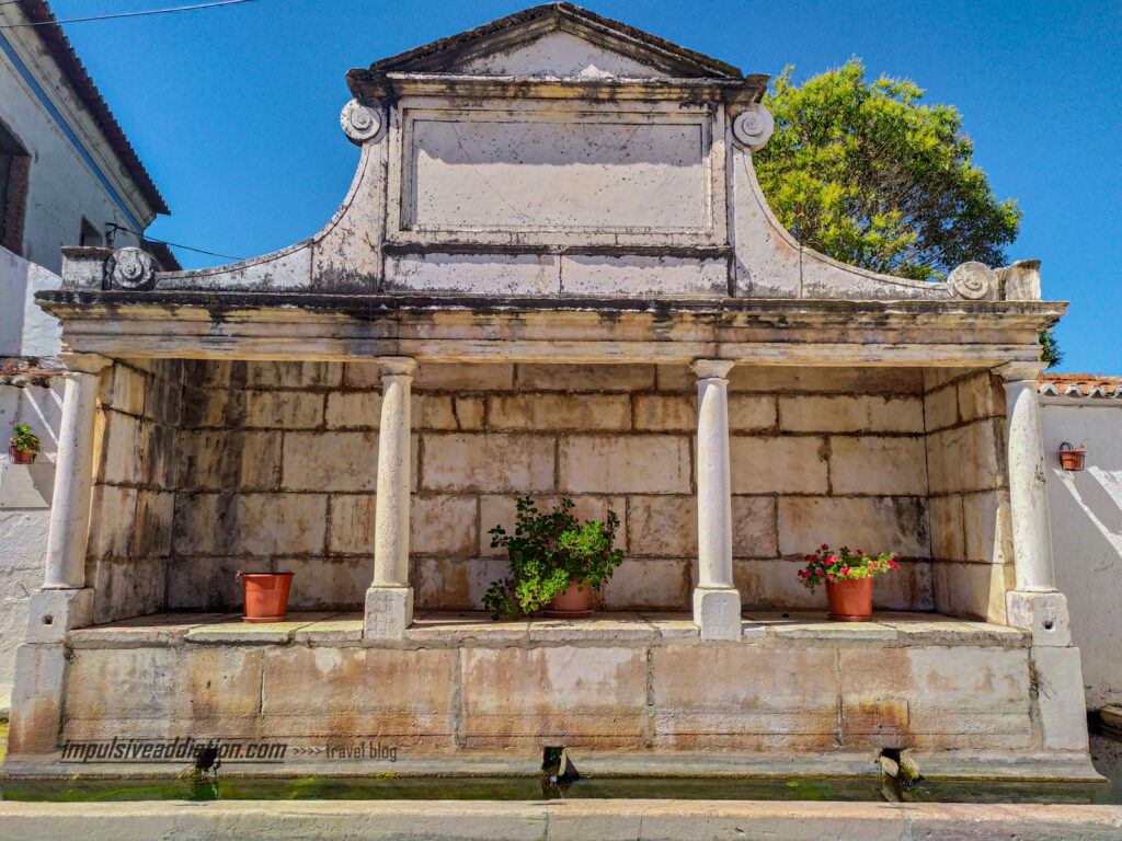 Fountain near the Ducal Palace when visiting Vila Viçosa