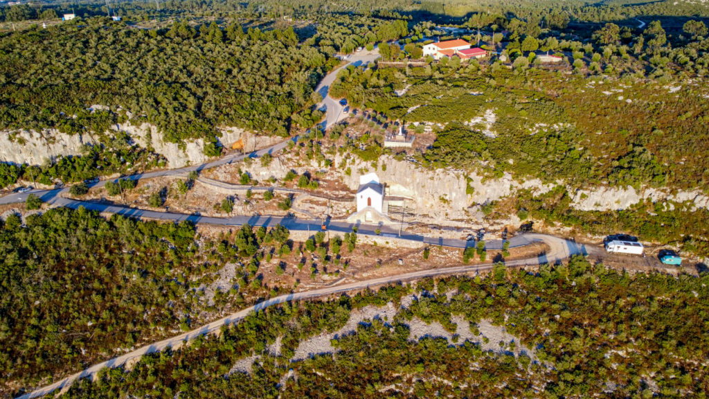 Imagem aérea da Capela de Nossa Senhora da Estrela