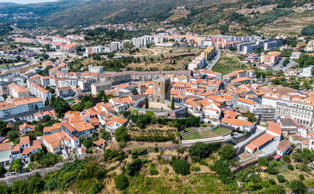 Imagem aérea do Castelo de Lamego