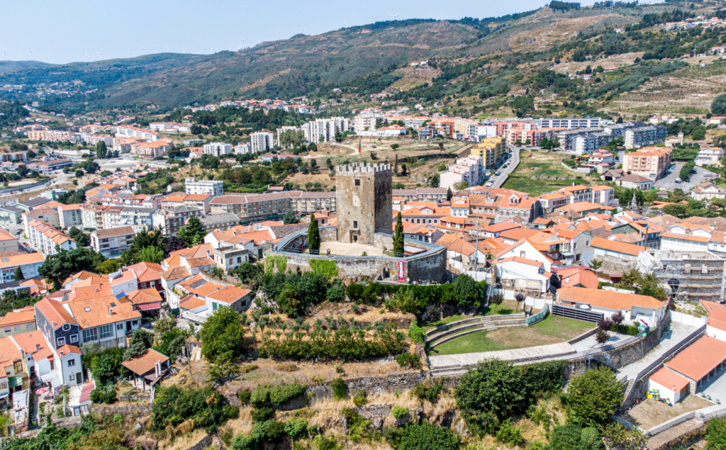 Imagem aérea do Castelo de Lamego
