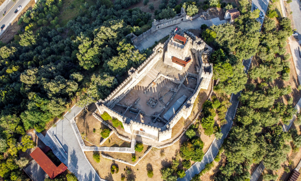Imagem aérea do Castelo de Pombal