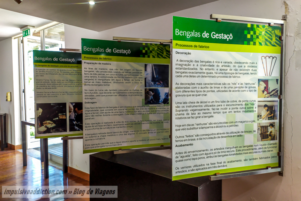 Painéis informativos da Casa das Bengalas de Gestaçô
