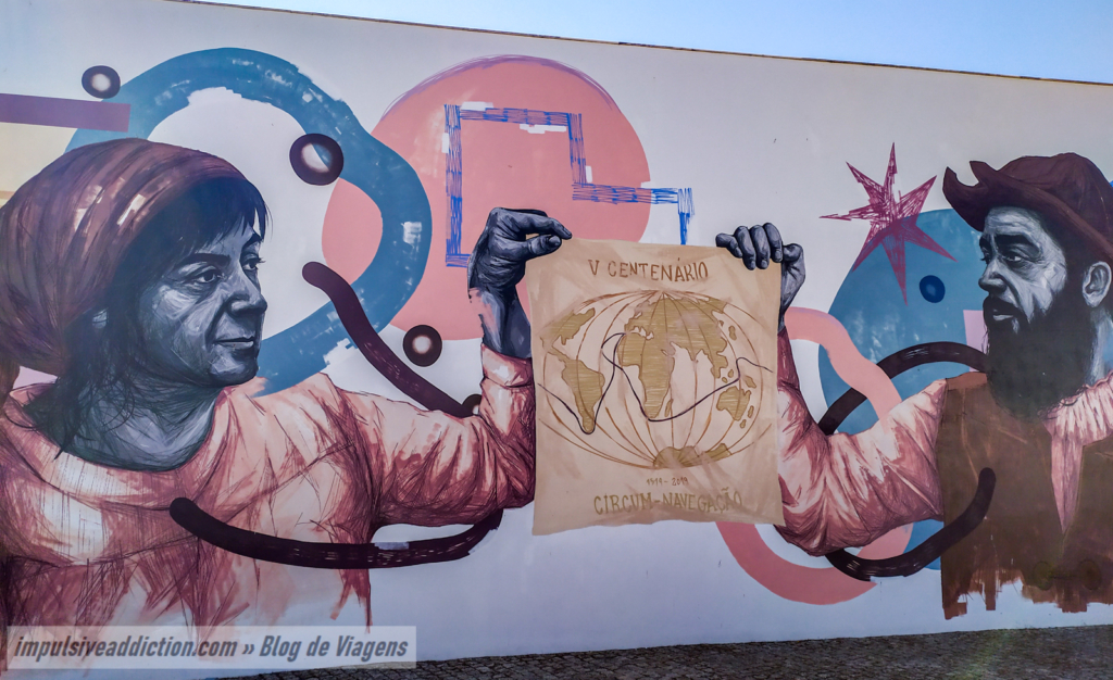 Arte Urbana em Sabrosa sobre a viagem de Fernão de Magalhães