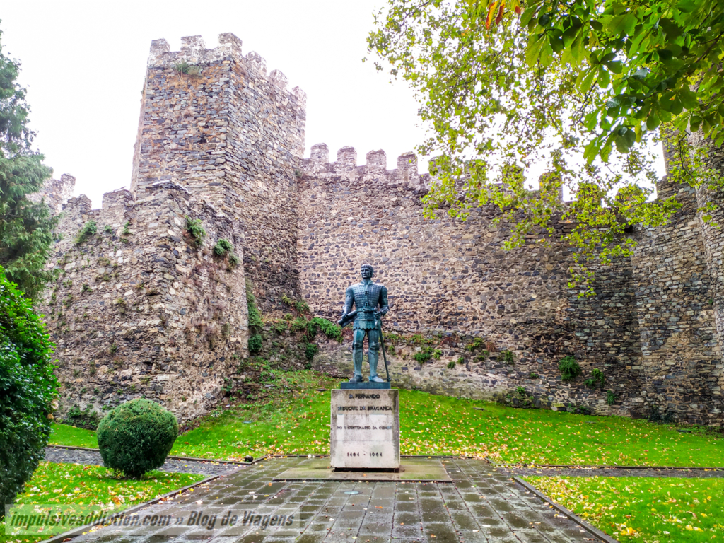 Statue of King Fernando in the garden of Bragança Castle