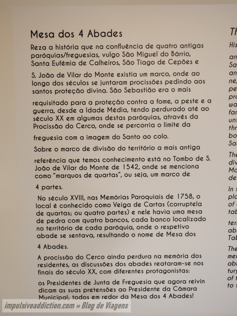 História da Mesa dos 4 Abades
