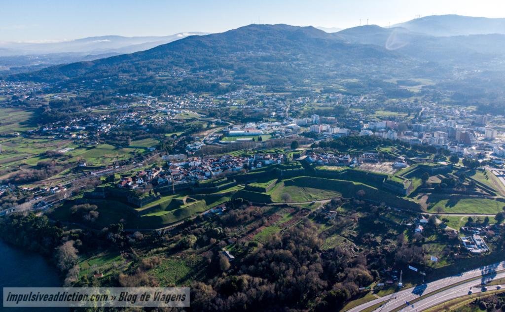 Imagem aérea da Fortaleza de Valença
