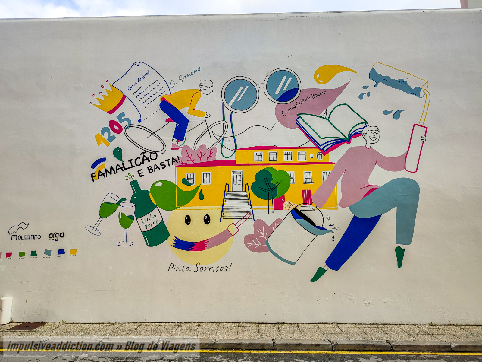 Mural de arte urbana em Vila Nova de Famalicão