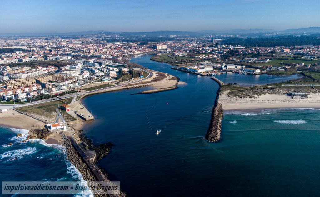 Mouth of River Ave in Vila do Conde