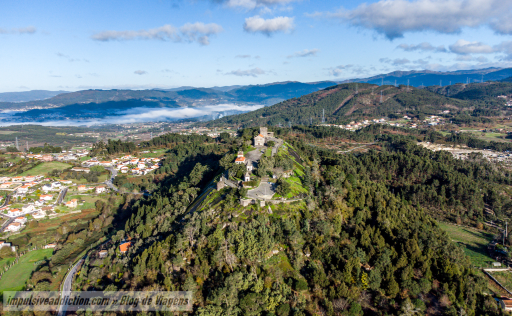 Imagem aérea do Monte do Pilar (Póvoa de Lanhoso)