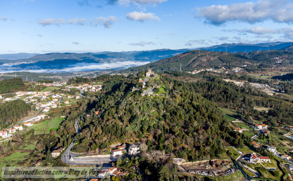 Imagem aérea do Monte do Pilar (Póvoa de Lanhoso)