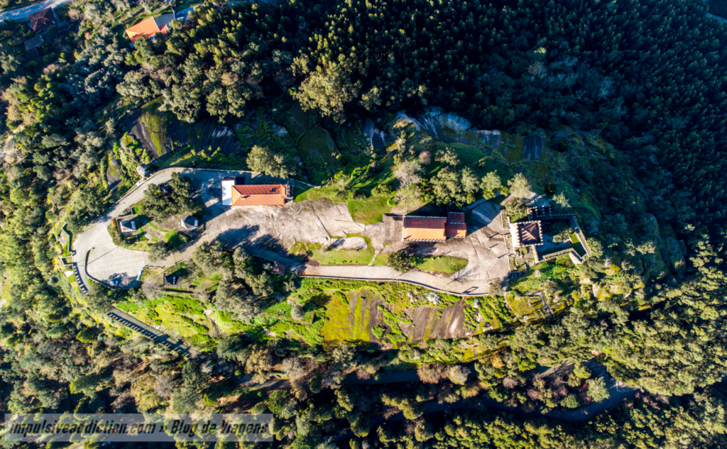 Imagem aérea do Monte do Pilar (Póvoa de Lanhoso)