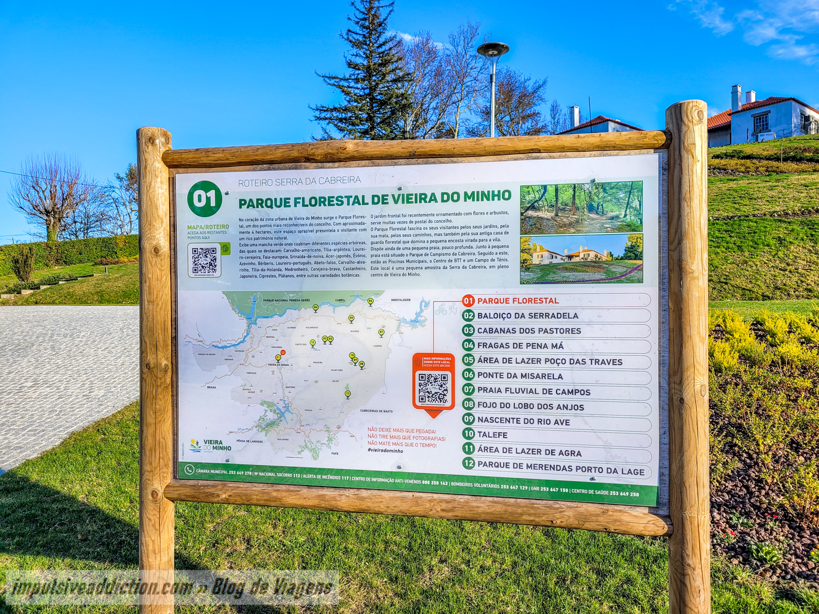 Painel Informativo do Parque Florestal de Vieira do Minho