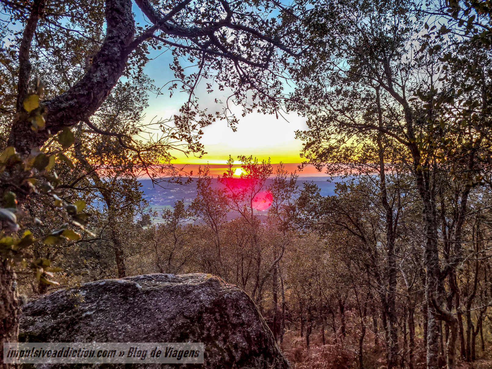 Pôr do sol no Castro de Monte Padrão