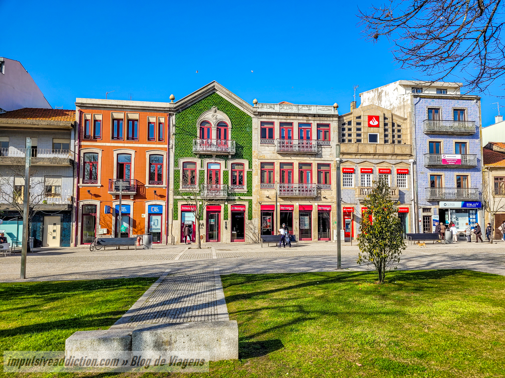 Praça do Almada ao visitar Póvoa de Varzim