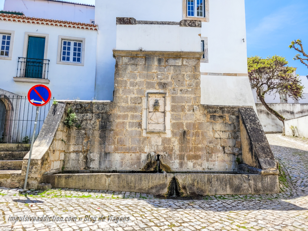 Gothic Fountain in the Medieval Town of Ourém