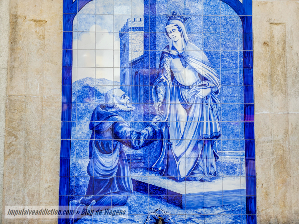 Painel de Azulejos da Rainha Santa Isabel a dar esmola a um ancião