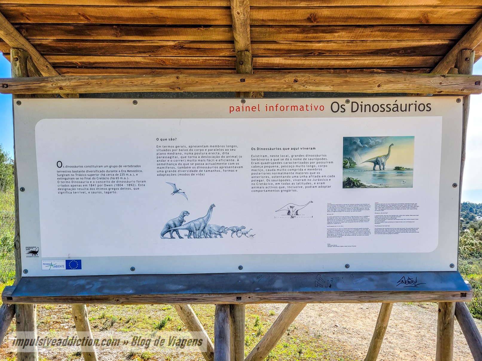 Painel Informativo sobre os Dinossauros Saurópedes