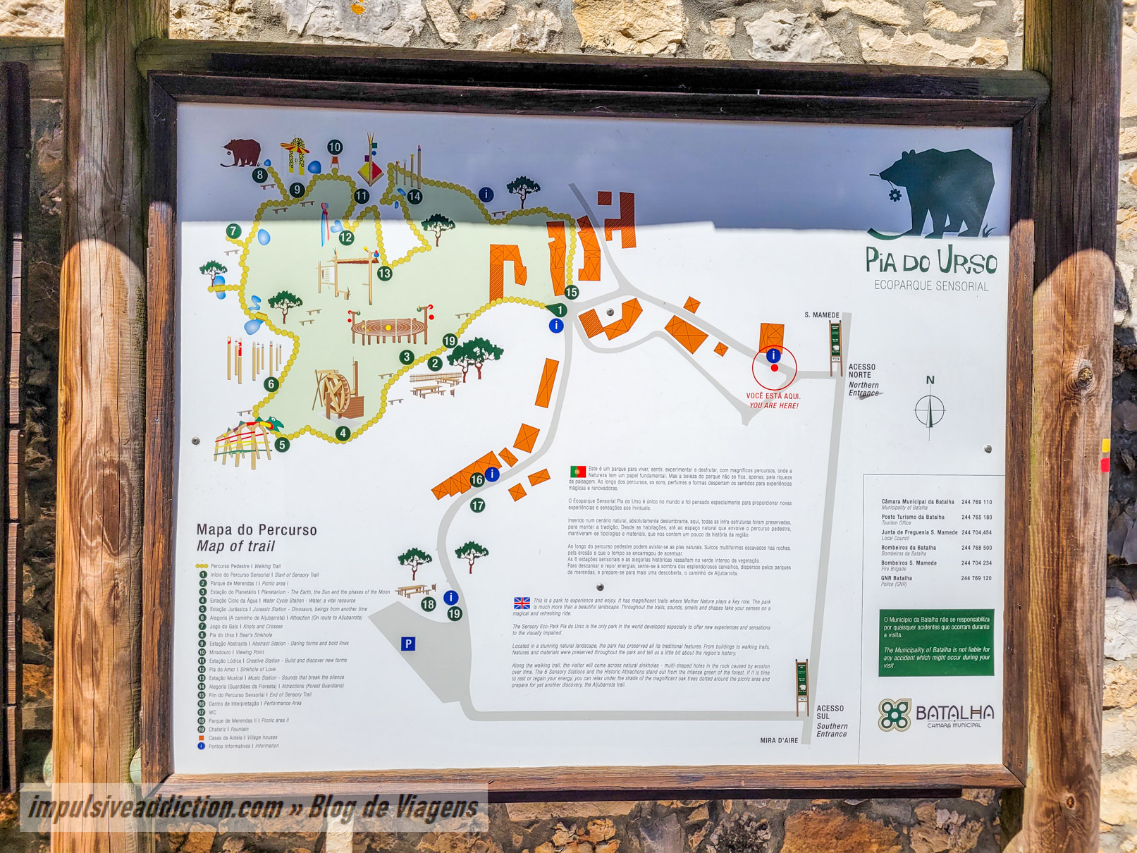 Painel Informativo da aldeia de Pia do Urso