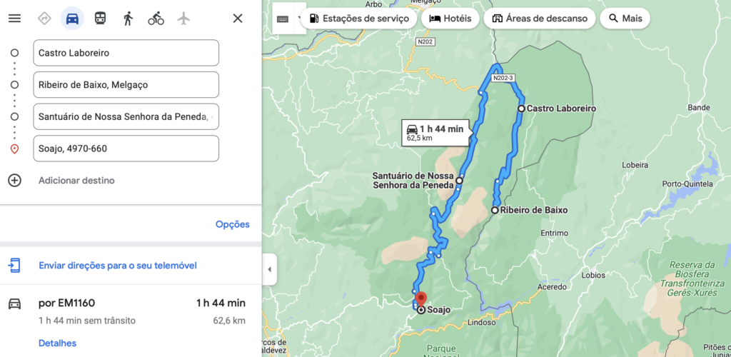 Itinerário do 1º dia | Roteiro Gerês 7 dias