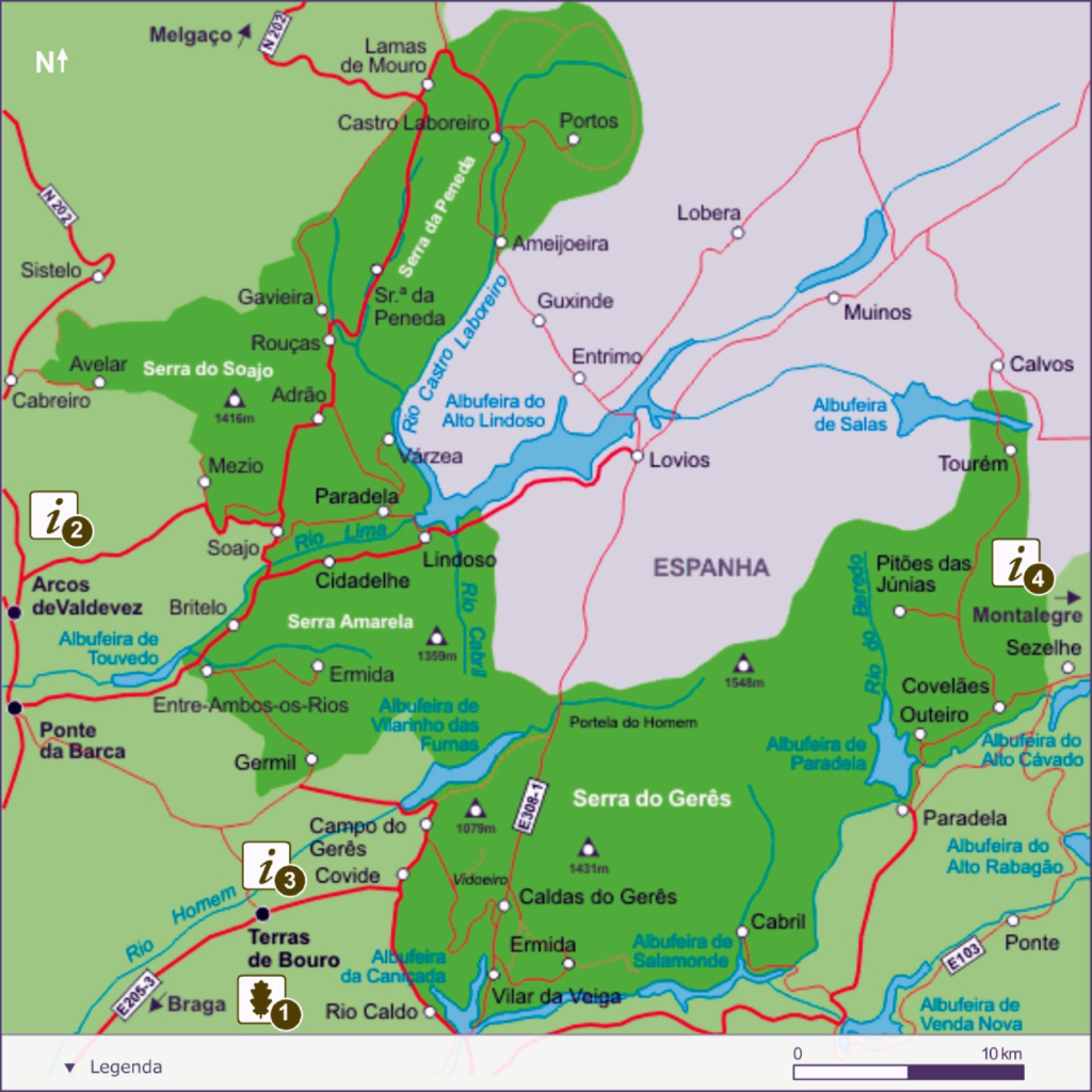 Peneda Gerês National Park map