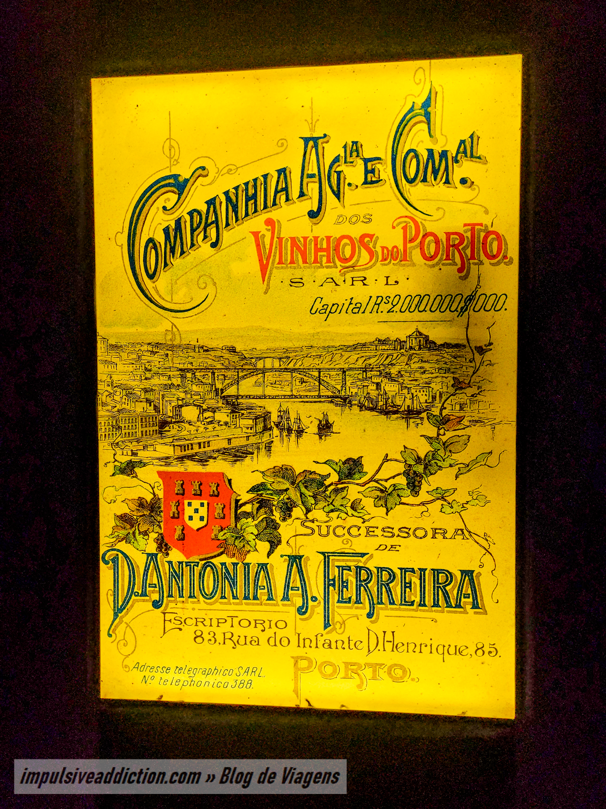 Anúncios antigos do Vinho do Porto Ferreira