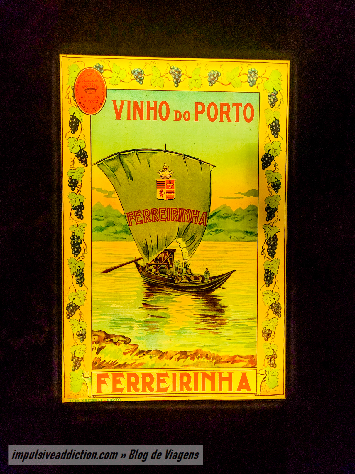 Anúncios antigos do Vinho do Porto Ferreira