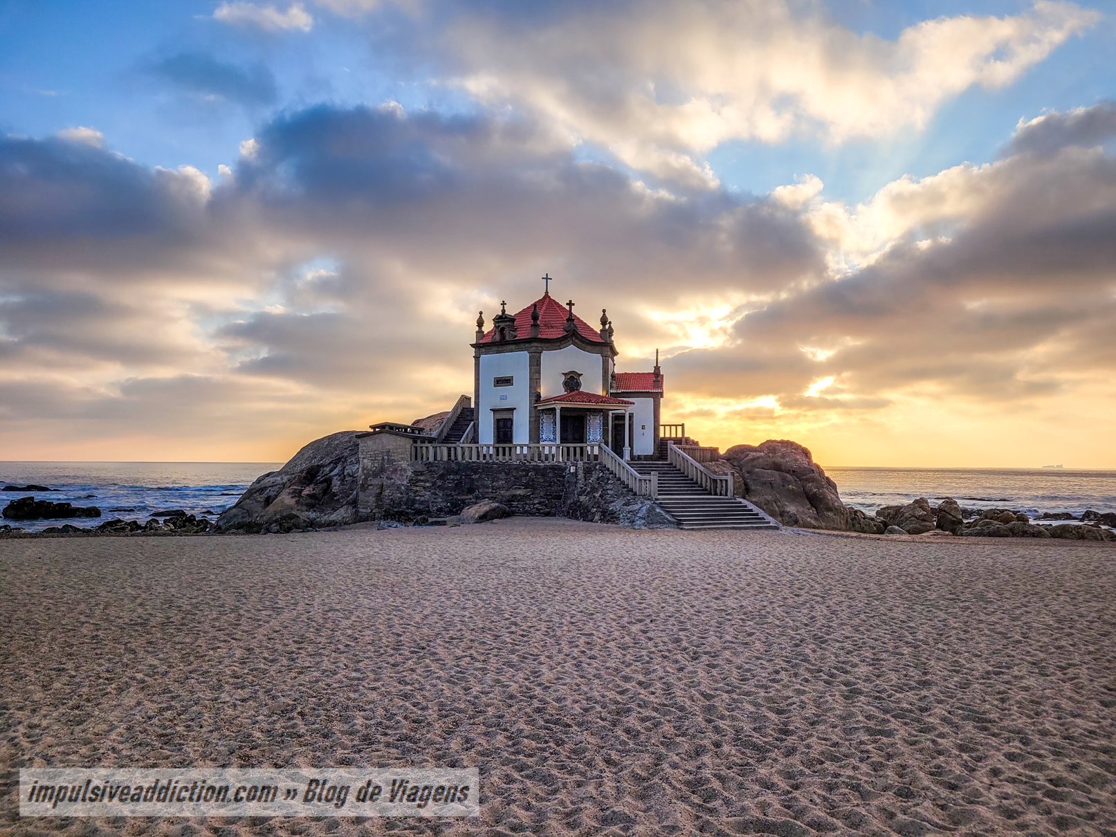 Miramar Beach and Chapel of Senhor da Pedra