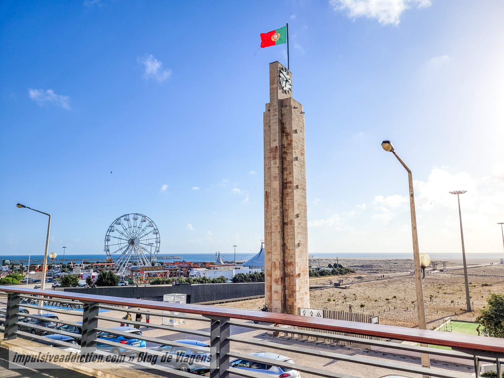 Torre do Relógio a partir da Esplanada António da Silva Guimarães
