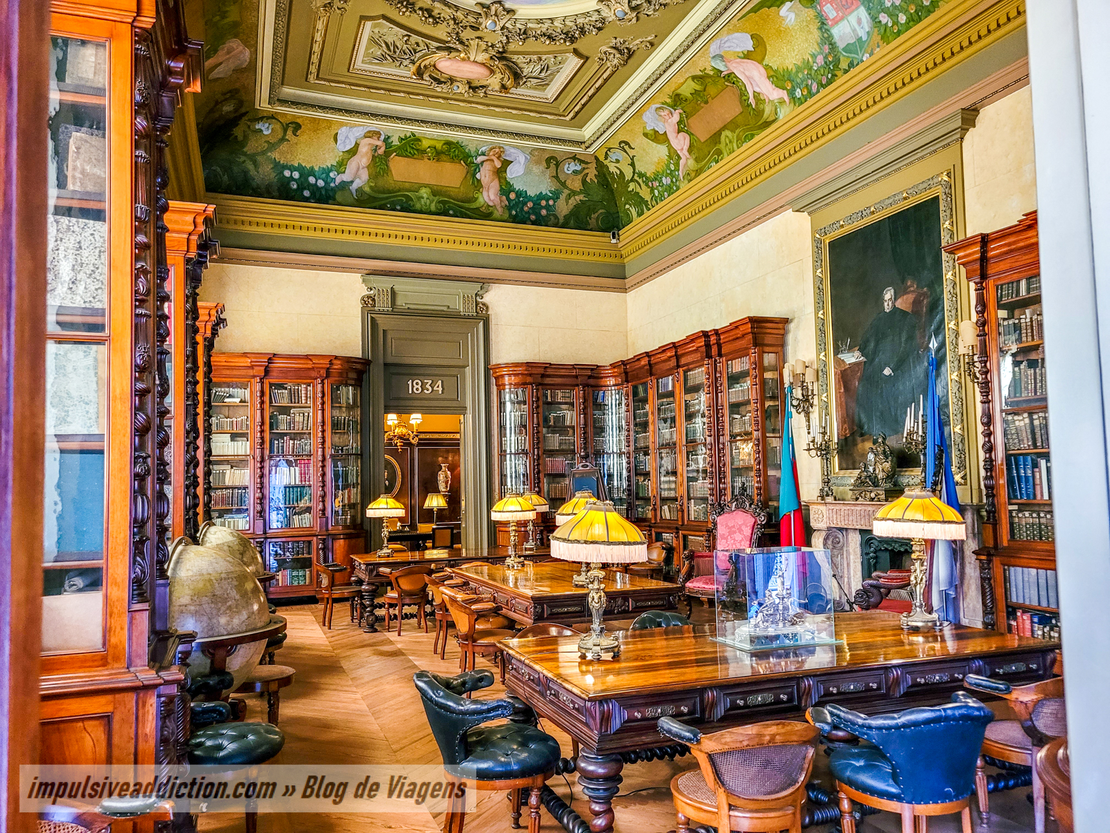 Palácio da Bolsa do Porto - Biblioteca à entrada