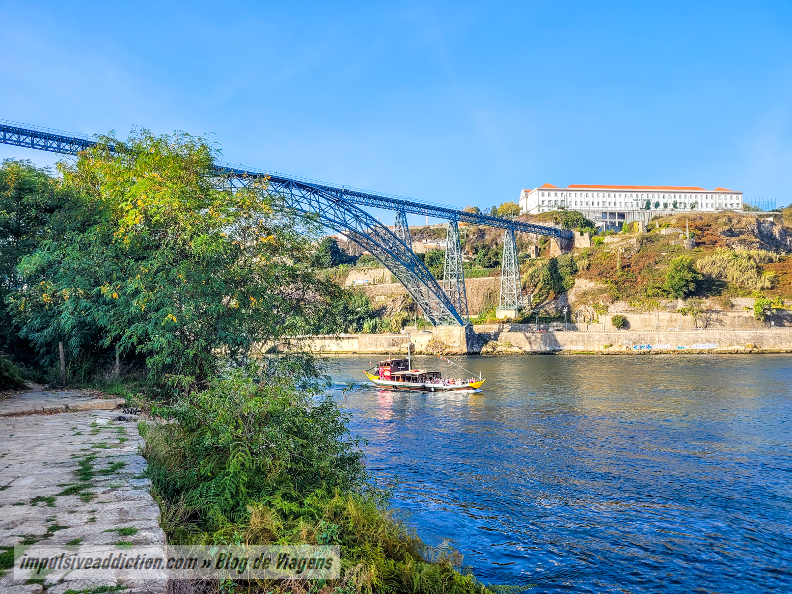 Ponte Maria Pia a partir do Cais de Quebrantões