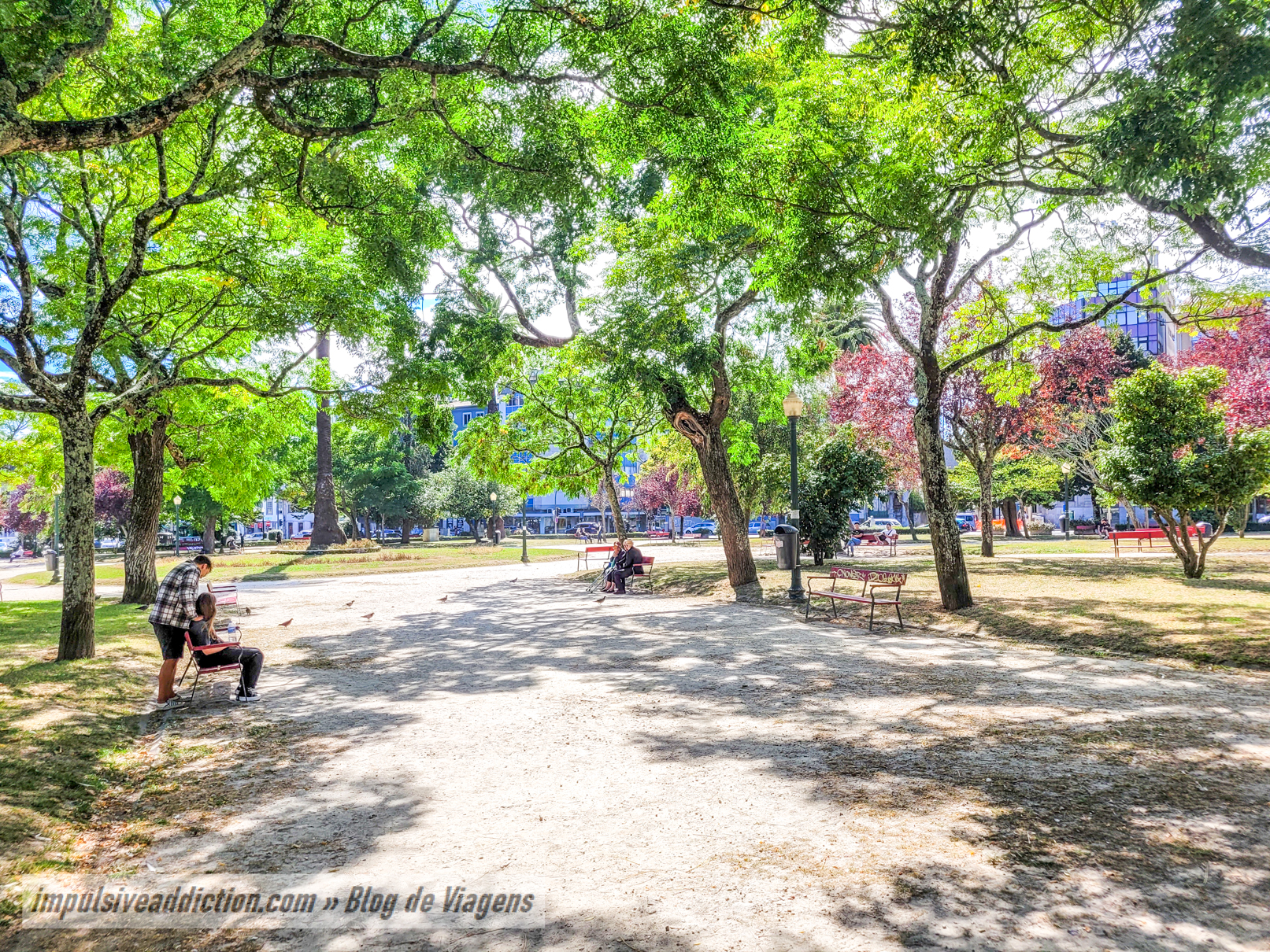 Jardim de Teófilo Braga na Praça da República