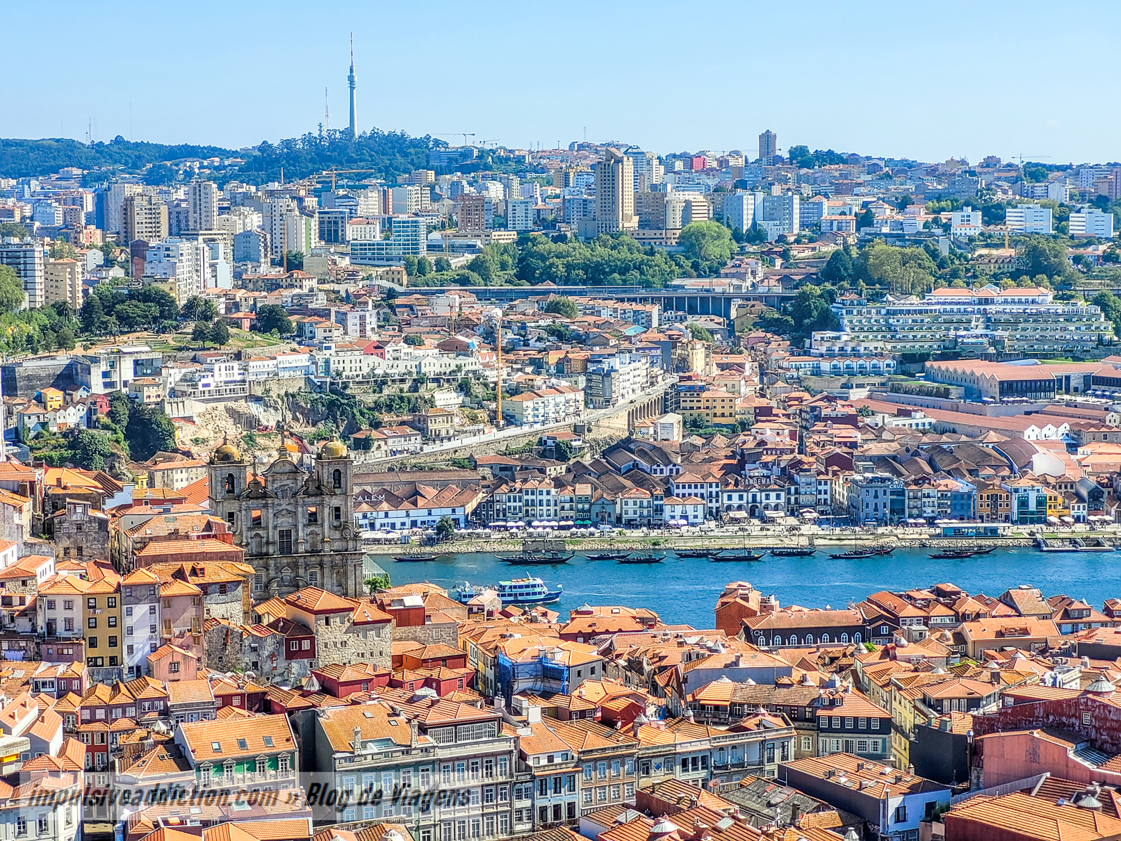 Viewpoint from the top of Clérigos Tower
