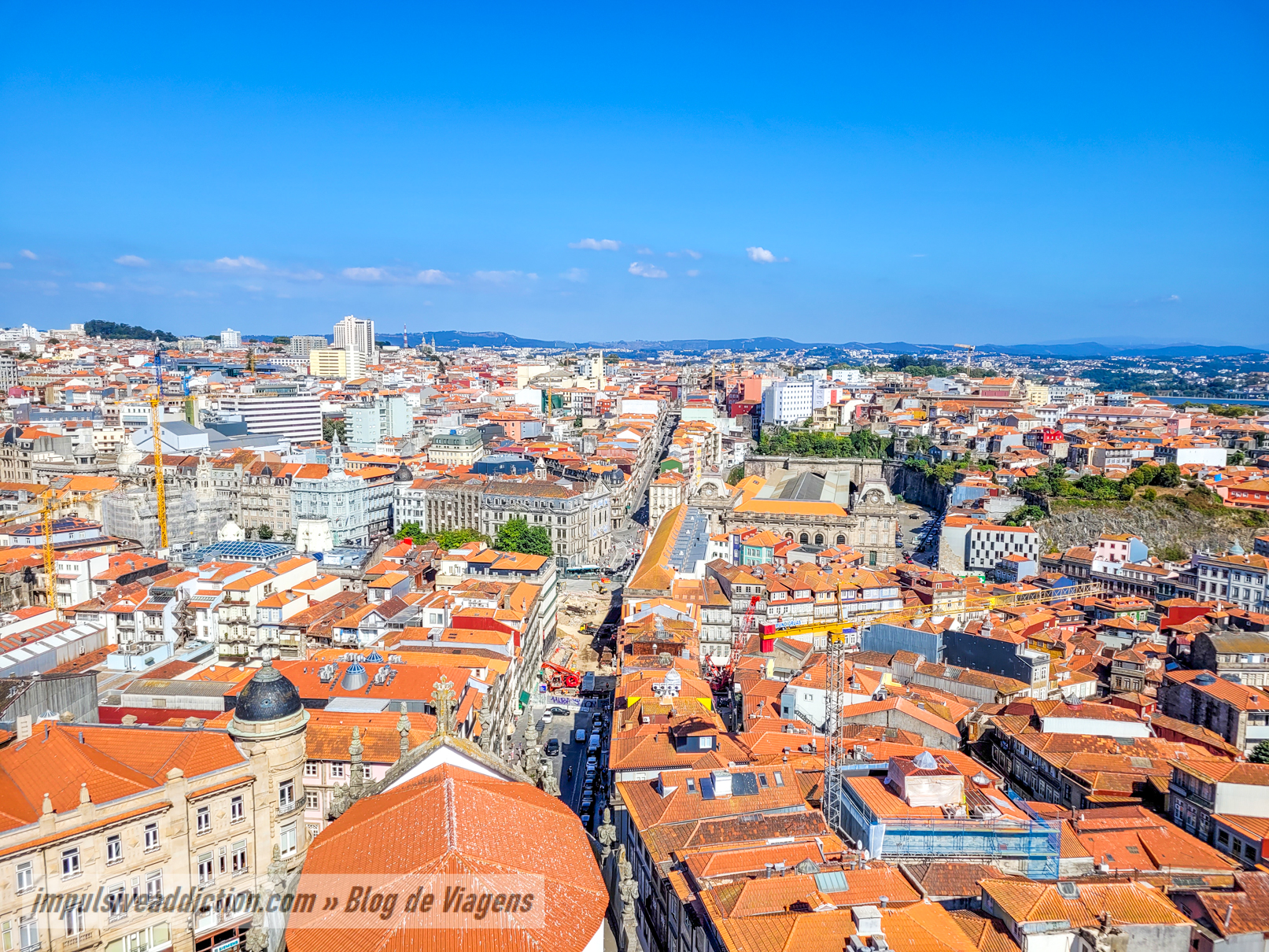 Viewpoint from the top of Clérigos Tower