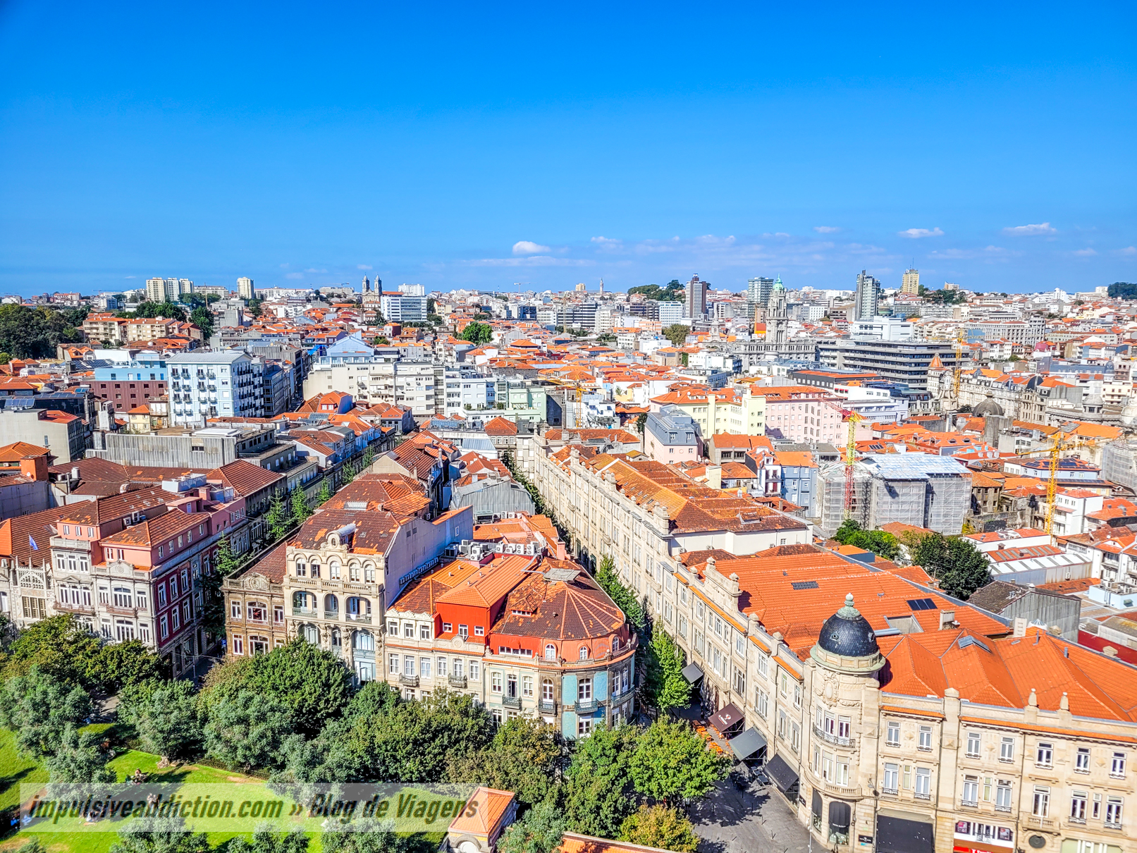 Viewpoint from the top of Clérigos Tower