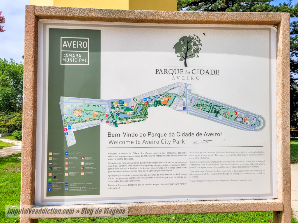 Painel Informativo do Parque da Cidade de Aveiro