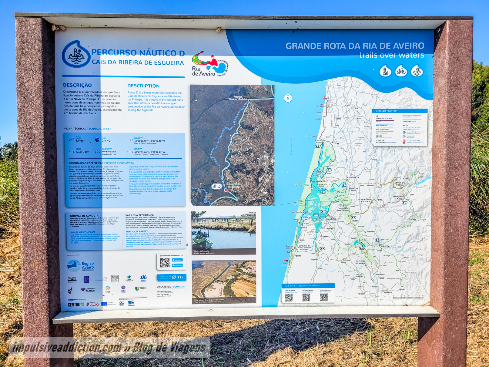 Passadiços da ria de Aveiro em Esgueira | Painel Informativo