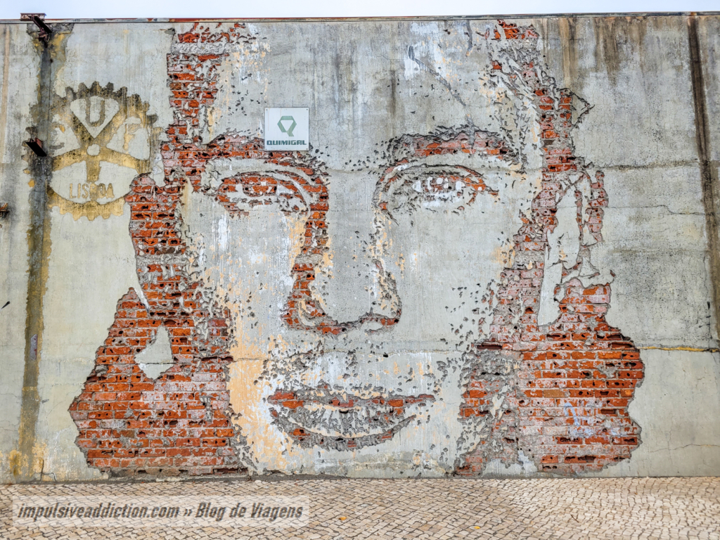 Urban Art by Vhils near Aveiro Train Station